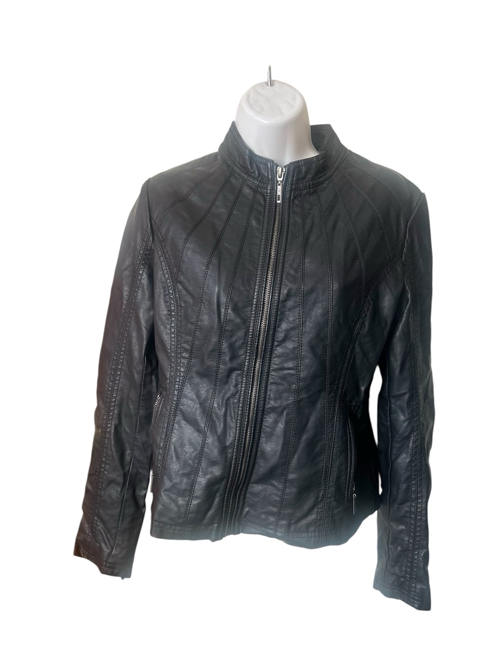 Lock & Love Faux leather biker jacket, Sz S
